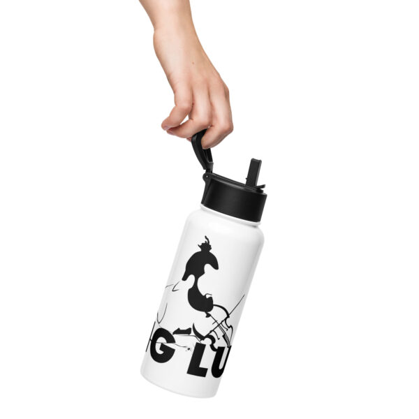 Stainless steel water bottle with a straw lid - Image 2